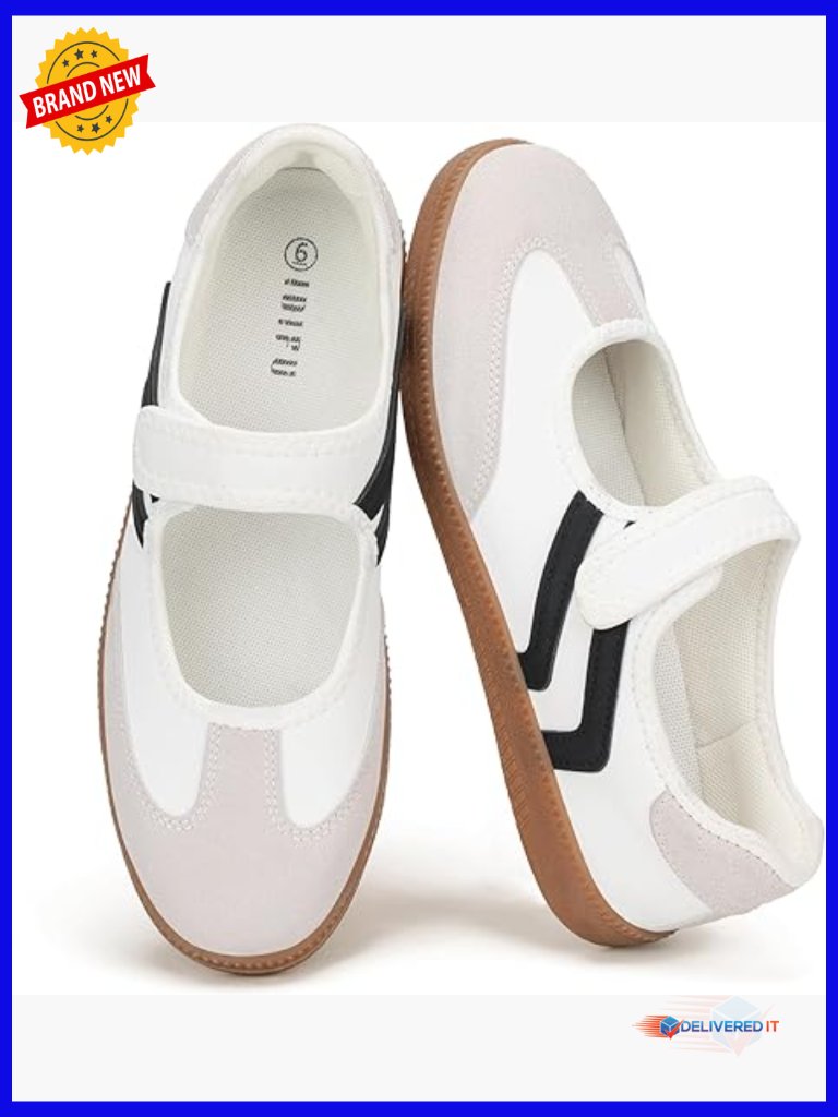 Mary Jane Sneakers Women Retro Rhinestone Fashion Comfort Non-Slip Walking